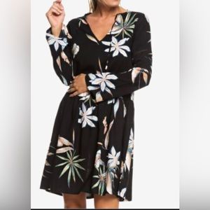 Roxy Waterfall Long Sleeve Tropical Summer Dress